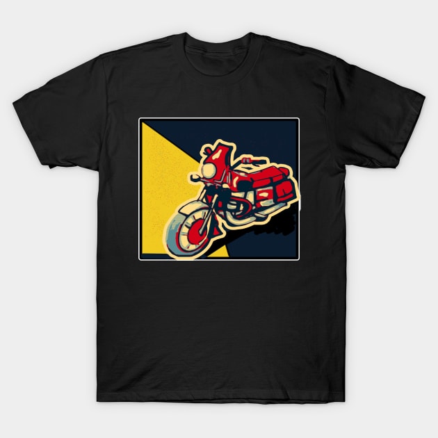 Retro Motorcycle T-Shirt by Kyradem